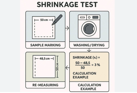 Fabric shrinkage testing for apparel production