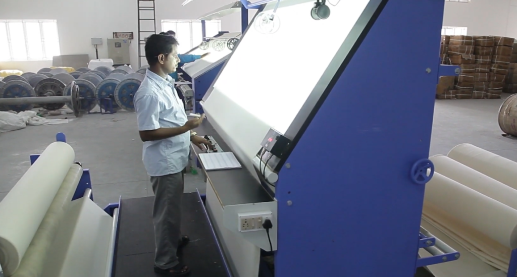 Fabric inspection using the 4-Point System before garment cutting