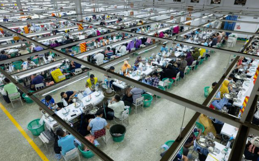 Sewing line efficiency and production output in apparel manufacturing
