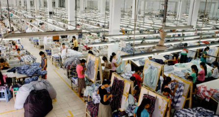 Sewing line balancing and production flow in garment manufacturing