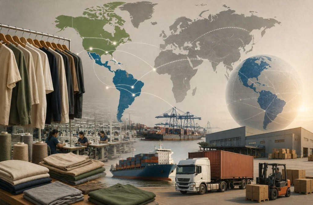 Global supply chain and international sourcing for the apparel industry